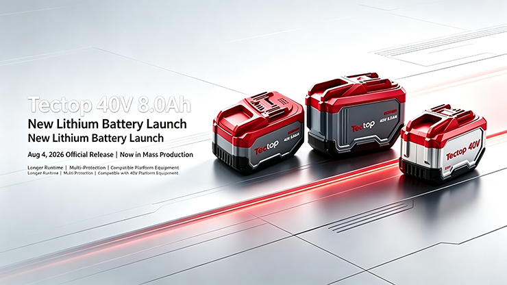 New Tectop 40V 8.0Ah Lithium Battery Officially Launched on August 4